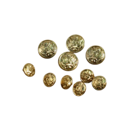 US Army A Class Dress Tunic Buttons. 4 large, 6 small. US Army A Class Dress Tunic Buttons. 4 large, 6 small.