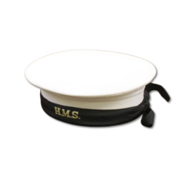 Royal Navy White Duck Rating Cap with HMS Cap Tally Royal Navy White Duck Rating Cap with HMS Cap Tally