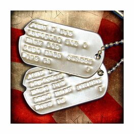 WW2 Printed WW2 US dog tags 1941 to 1943 style WW2 Printed WW2 US dog tags 1941 to 1943 style