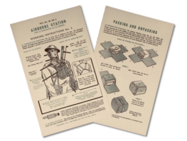 WWII British Wireless Set 38 (Airborne) Instruction Card