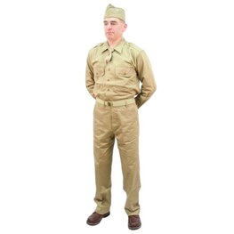 WW2 US WW2 Officers Summer Service Chino Shirt WW2 US WW2 Officers Summer Service Chino Shirt