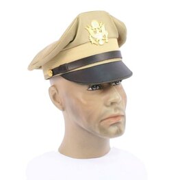 US Officers Crusher Cap Summer Service Army & Air Force Pilots Chino US Officers Crusher Cap Summer Service Army & Air Force Pilots Chino