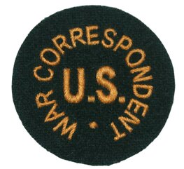 WW2 Pattern US Army War Correspondent Cloth hat cap Badge Patch WW2 Pattern US Army War Correspondent Cloth hat cap Badge Patch