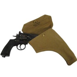 WW2 British 1937 Pattern Webley Pistol Holster – Large Frame Mk VI .455 WW2 British 1937 Pattern Webley Pistol Holster – Large Frame Mk VI .455
