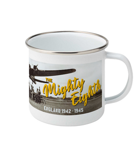 8th Air Force Enamel Mug – “The Mighty Eighth” (England 1942–1945)