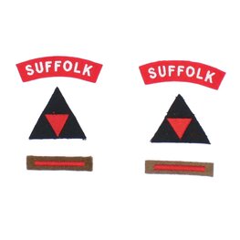 1st Suffolk Regiment – 3rd Infantry Division Normandy Badge Set