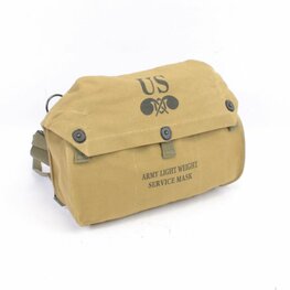 M6 Gas Mask Bag – US Army WW2 Lightweight Service M4 Gas Mask (OD3 Tan)
