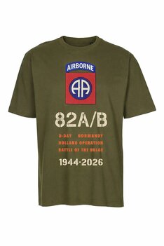 82nd Airborne Division T-Shirt – 82 A/B D-Day Normandy Holland Bulge 1944–2026