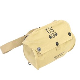 M6 GAS MASK BAG – US ARMY WW2 LIGHTWEIGHT SERVICE M4 GAS MASK OD3 TAN